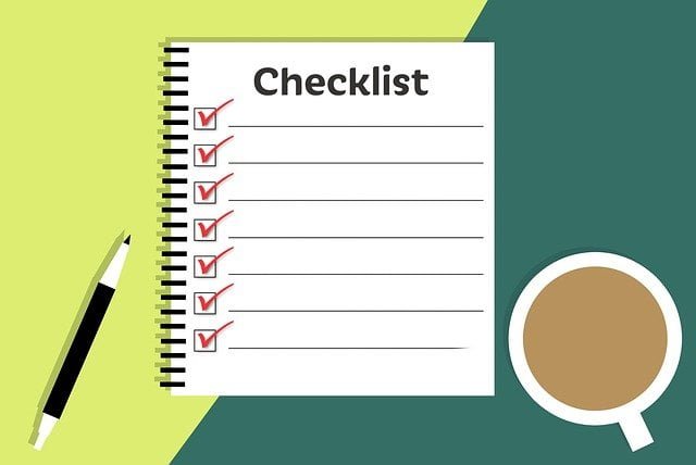 Use a pre purchase inspection checklist