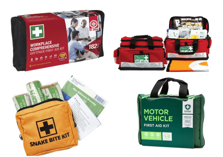 first aid and snake bite kits when travelling around Australia